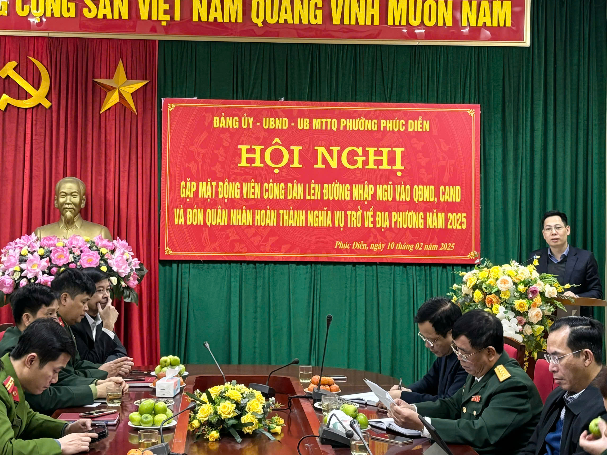 Hội nghị Gặp mặt động viên thanh niên lên đường nhập ngũ vào QĐND, CAND năm 2025 và đón quân nhân hoàn thành nghĩa vụ trở về địa phương